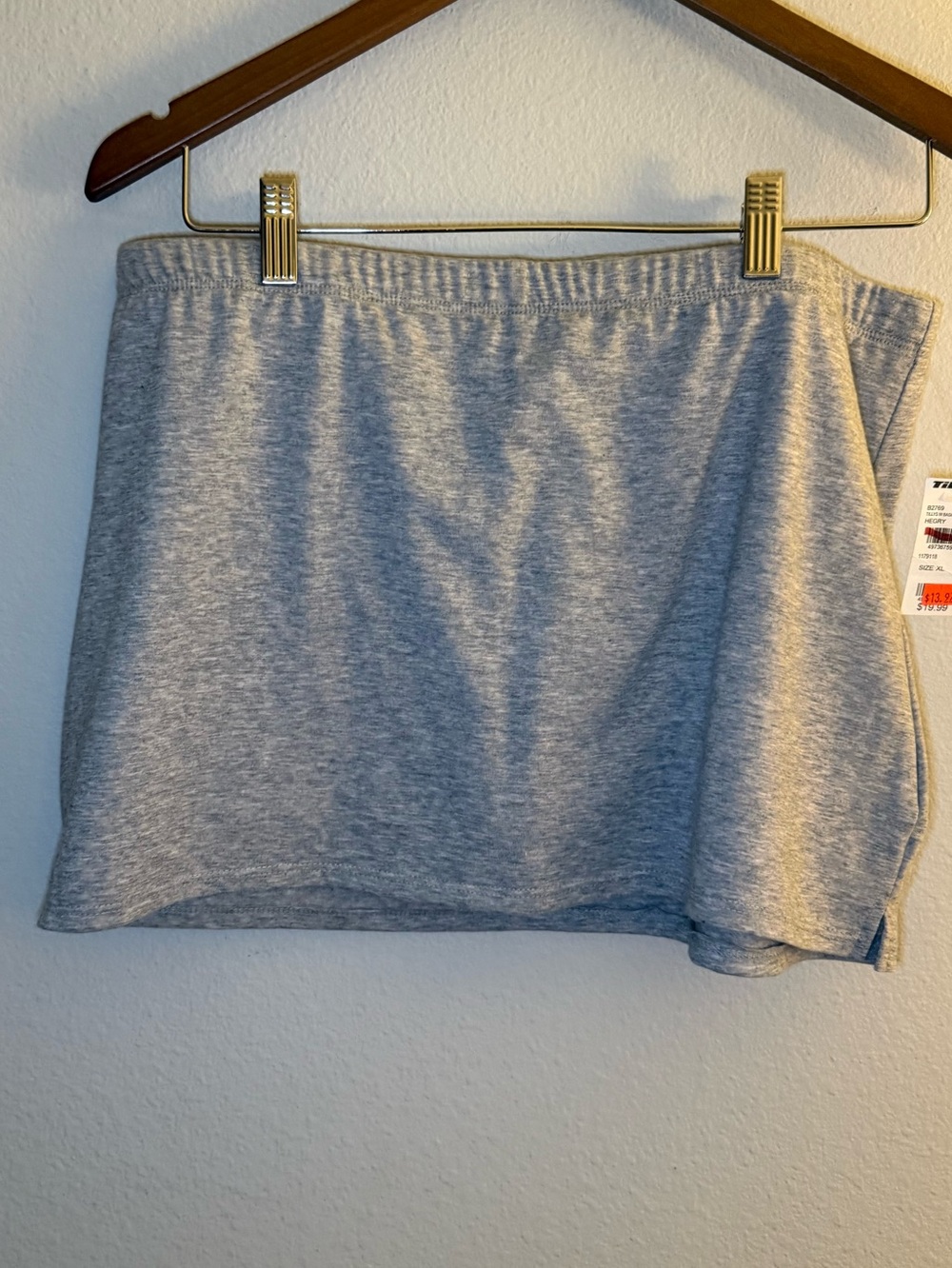 Tilly's Heather Gray Elastic Waist Mini Skirt